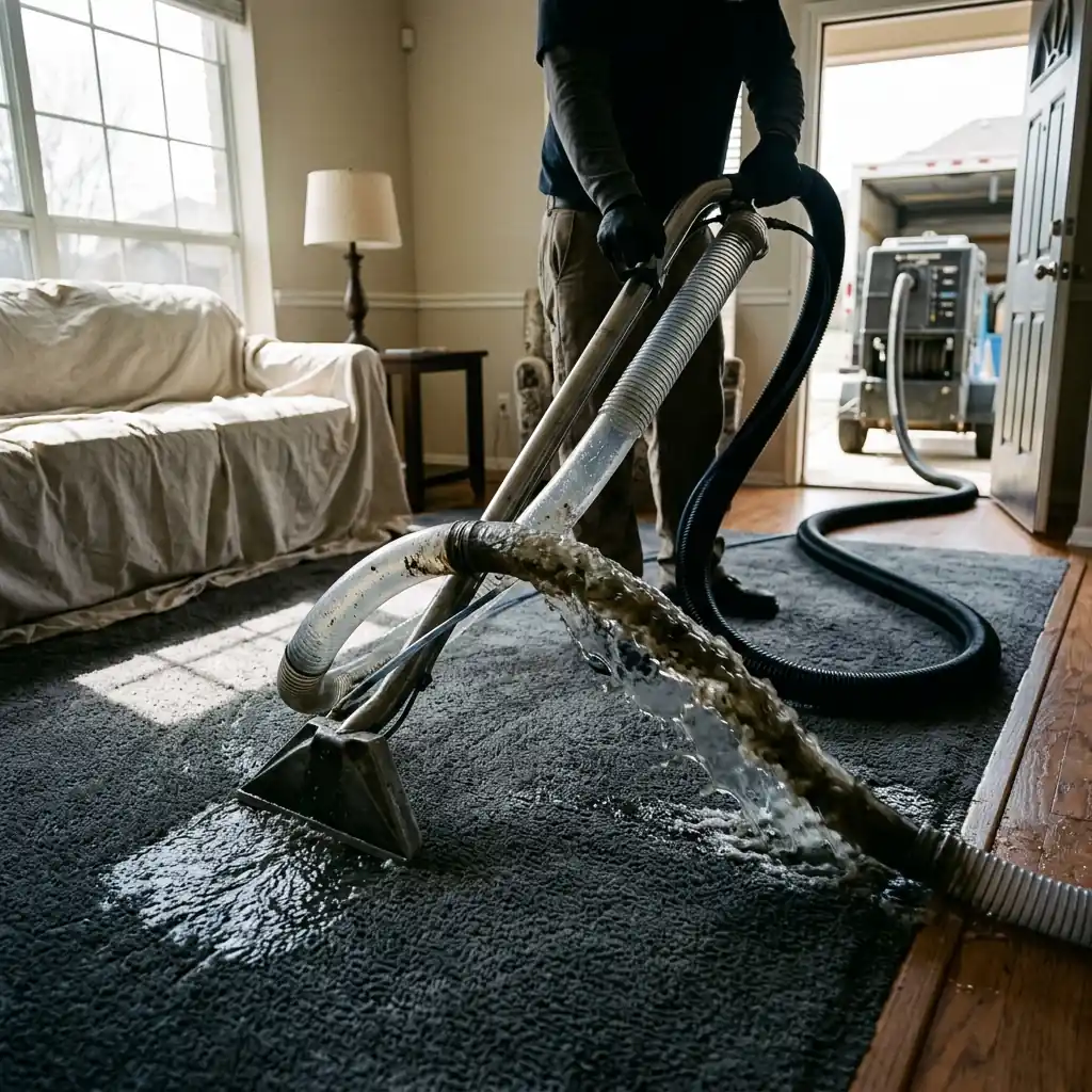 Emergency Water Damage Restoration equipment and process in Keller